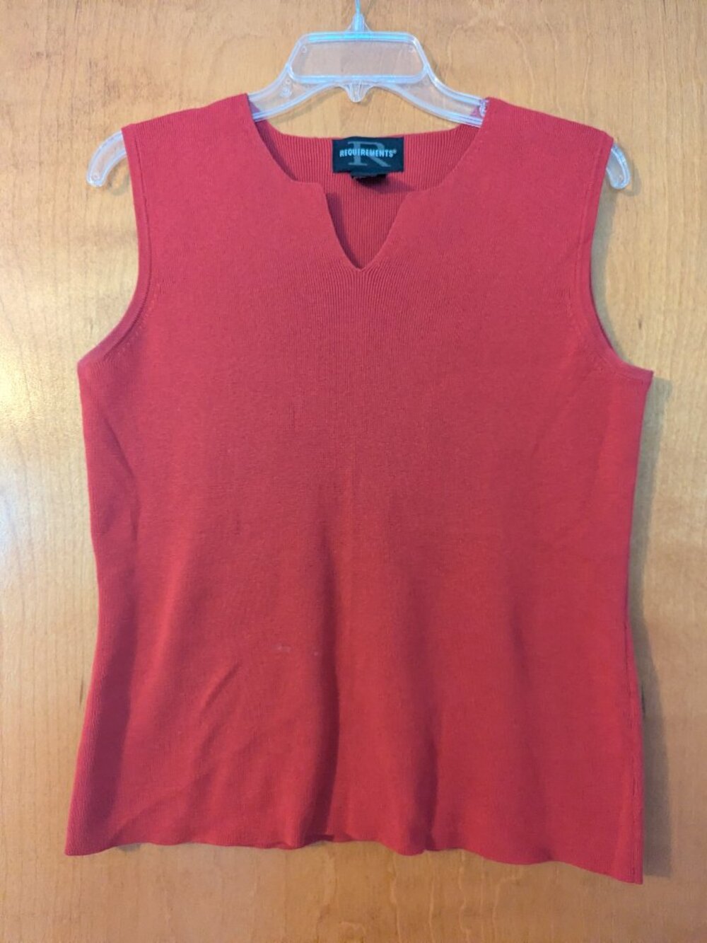 Requirements Vintage Knit Sleeveless Top | Red | Size Medium